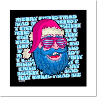 Funky Santa wishes you a Merry Christmas! Posters and Art